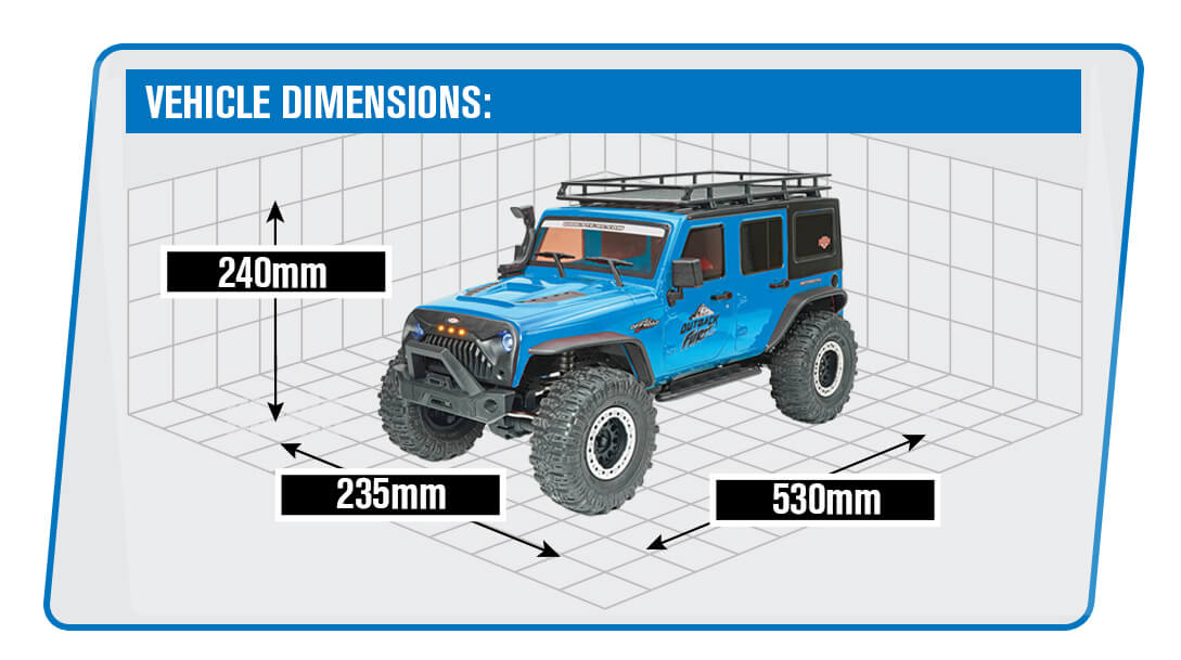 FTX OUTBACK FURY 3.0 4X4 RTR TRAIL CRAWLER - BLUE