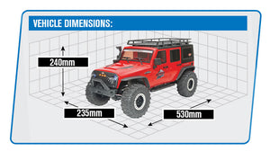 FTX OUTBACK FURY 3.0 4X4 RTR TRAIL CRAWLER - RED