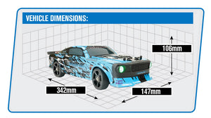 FTX HAVOK 1/14 4WD DRIFT ROADSTER CAR - BLUE