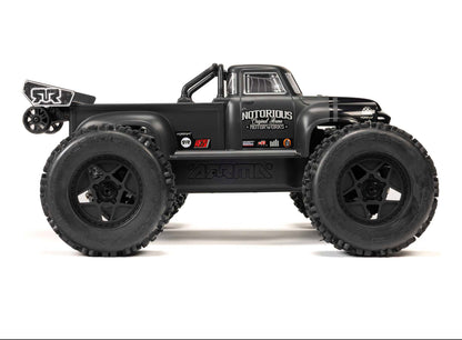 Arrma 1/8 NOTORIOUS 6S V6 4X4 BLX Stunt Truck RTR - BLACK  #C-ARA8611V6T1
