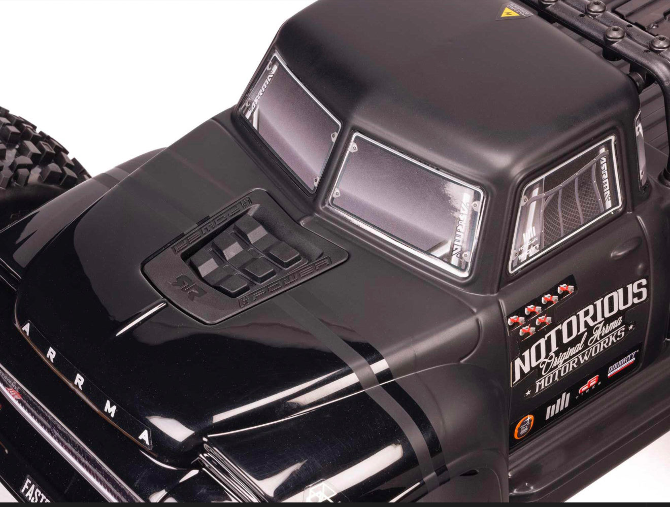 Arrma 1/8 NOTORIOUS 6S V6 4X4 BLX Stunt Truck RTR - BLACK  #C-ARA8611V6T1