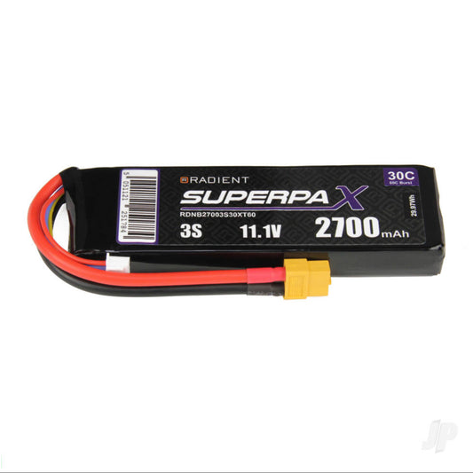 Radient LiPo 3S 2700mAh 11.1V 30C XT60 #RDNB27003S30XT60 - RC Hobby Product