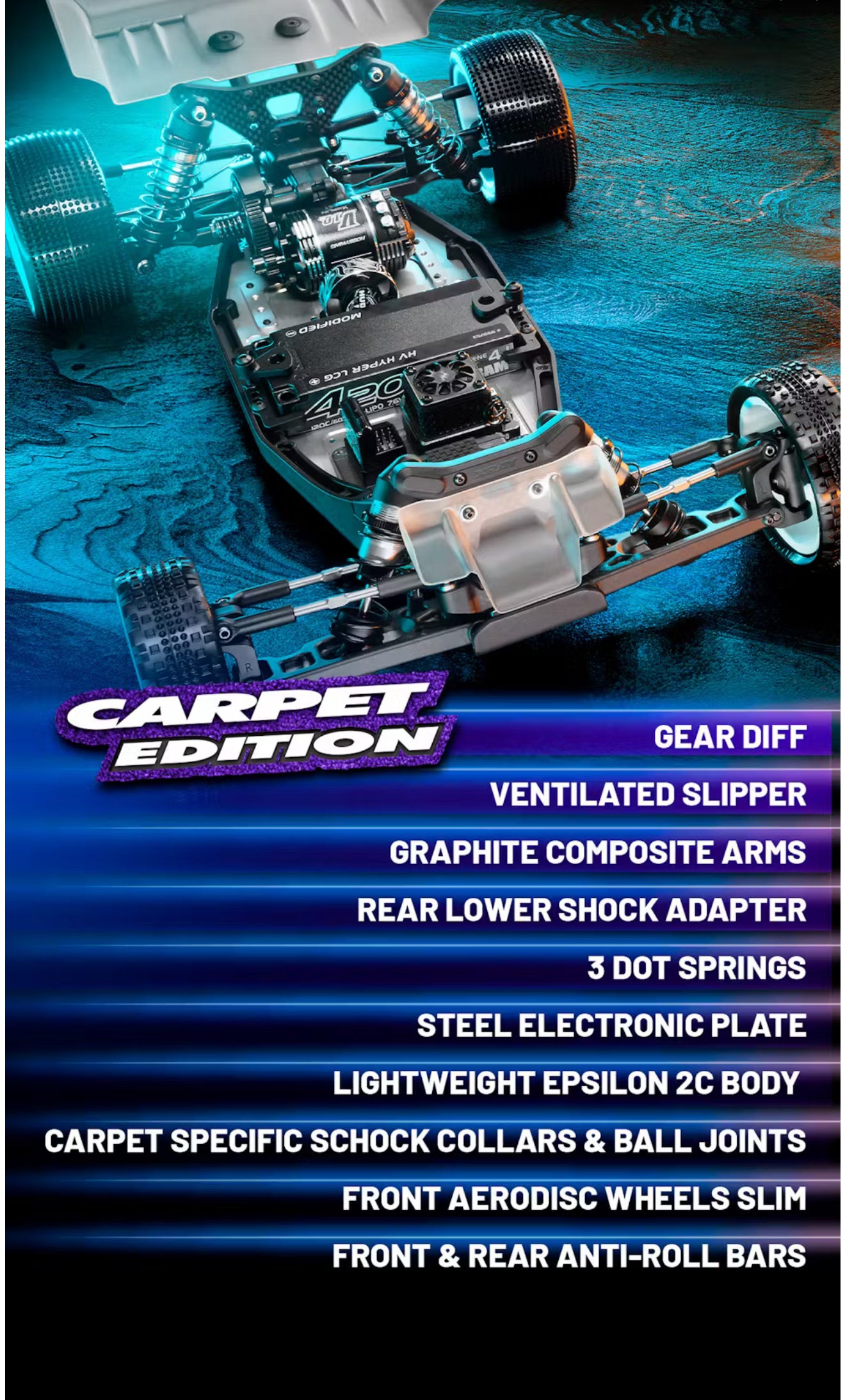 XRAY XB2C'25 - 2WD 1/10 ELECTRIC OFF-ROAD CAR - CARPET EDITION XR320018