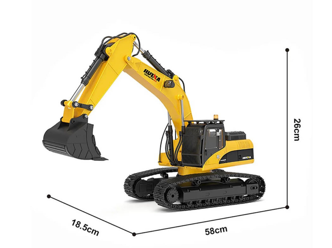 HUINA 1/14 FULL ALLOY 23CH 2.4G EXCAVATOR VERSION 5.0 #CY1580V5