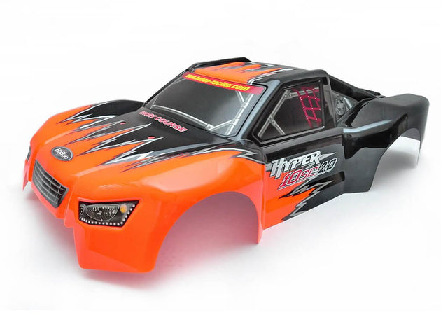 HOBAO HYPER 10SC 2.0 PRINTED BODYSHELL - BLACK/ORANGE