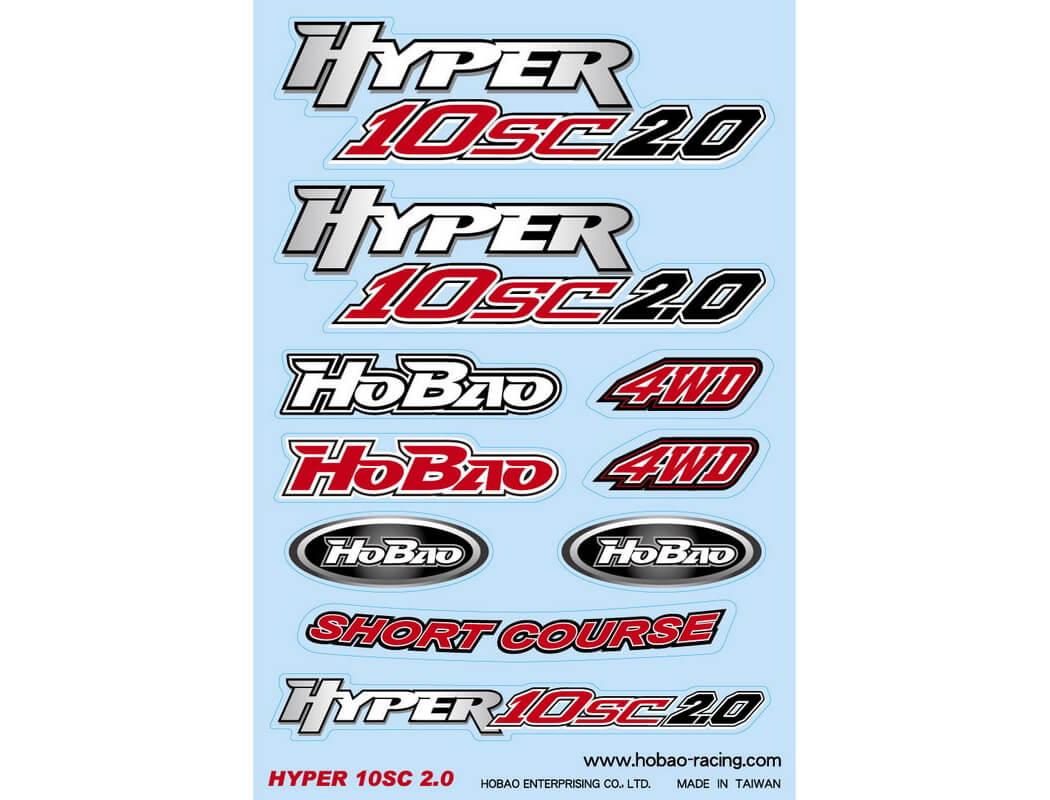 HOBAO HYPER 10SC 2.0 DECAL