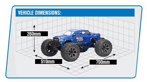 HOBAO HYPER MT PLUS II ELEC W/HW150A ESC,32KGSERVO - BLUE