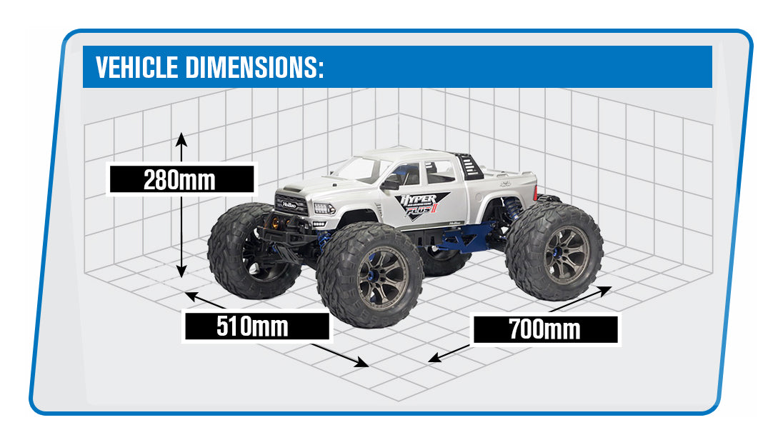 HOBAO HYPER MT PLUS II ELEC W/HW150A ESC,32KGSERVO -SILVER
