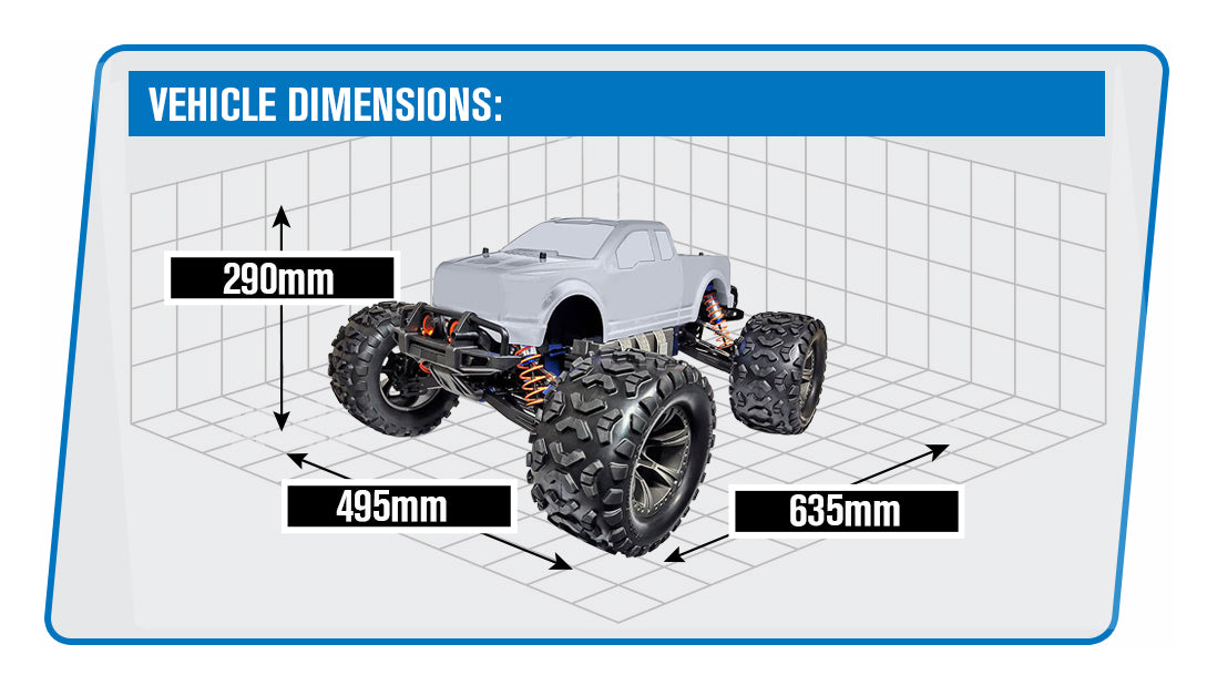 HOBAO HYPER MONSTER TRUCK X ELECTRIC 80% ROLLING CHASSIS