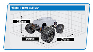 HOBAO HYPER MONSTER TRUCK X ELECTRIC 80% ROLLING CHASSIS