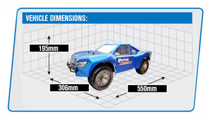 HOBAO HYPER 10SC 2.0 ELECTRIC TRUCK RTR WITH BLUE BODY