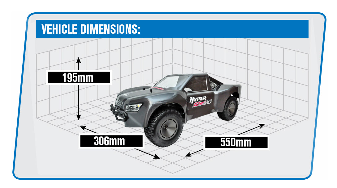 HOBAO HYPER 10SC 2.0 ELECTRIC TRUCK RTR WITH GREY BODY