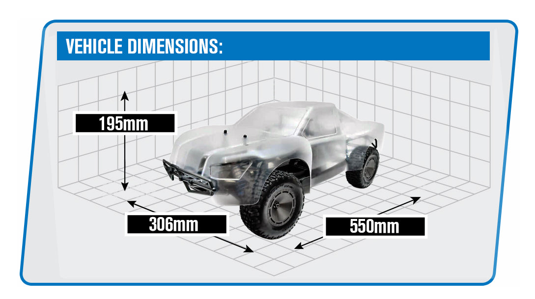 HOBAO HYPER 10SC 2.0 ELECTRIC TRUCK ARR WITH CLEAR BODY