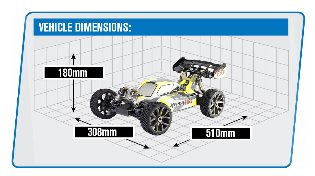 HOBAO HYPER VS2 1/8 RTR BUGGY W/100A ESC,18KG SERVO,2.4G