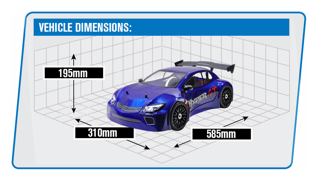 HOBAO HYPER GTS ONROAD RTR W/MACH*28 ENGINE - BLUE
