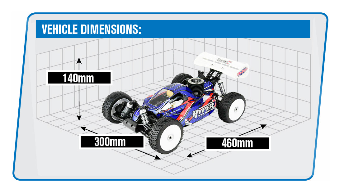 HOBAO HYPER 7 TQ2 RTR BUGGY W/MAC*28 TURBO ENGINE 2.4GHZ 18KG SERVO