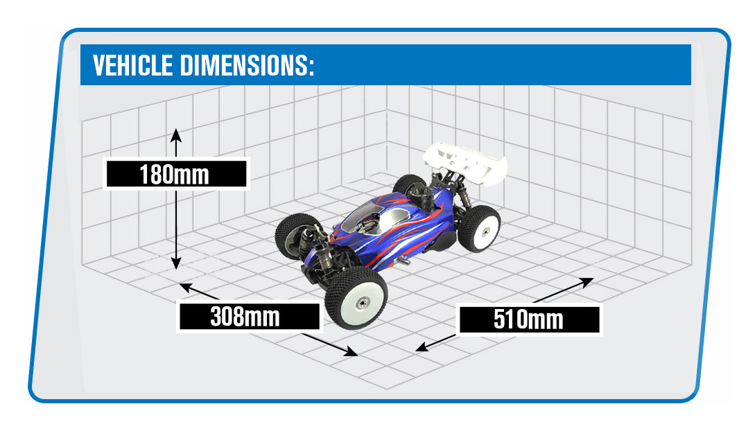 HOBAO HYPER SS 1/8 RTR BUGGY W/HYPER 21 3-PORT ENGINE