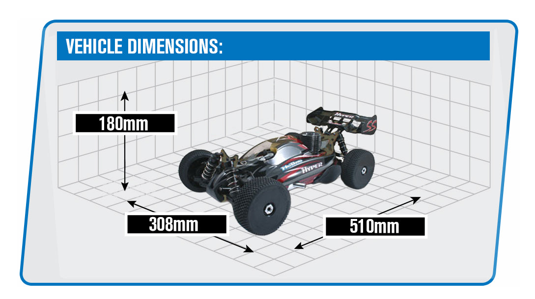 HOBAO HYPER SS 1/8 RTR BUGGY W/MACH* 28 6P ENGINE