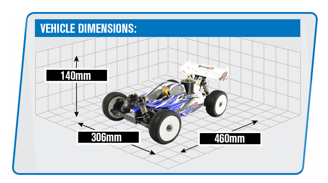 HOBAO HYPER VS 1/8 RTR BUGGY W/HYPER 21 3-PORT ENGINE