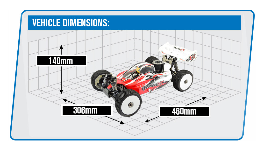 HOBAO HYPER VS 1/8 RTR BUGGY W/HYPER 21 3-PORT ENGINE