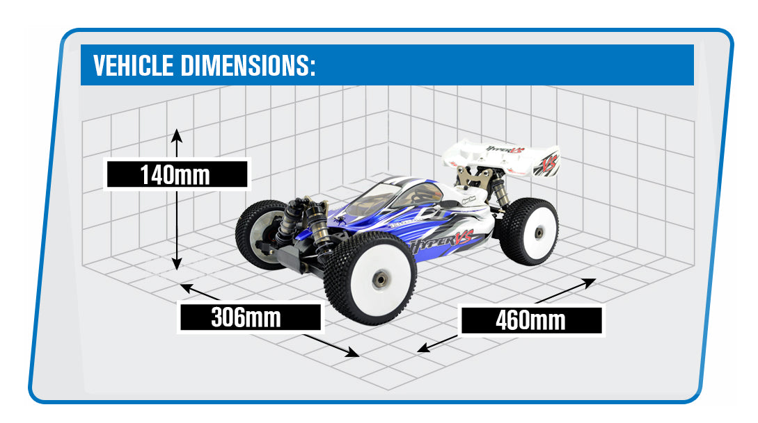 HOBAO HYPER VS 1/8 RTR BUGGY BLUE 150A ESC,18KG SERVO,2.4G