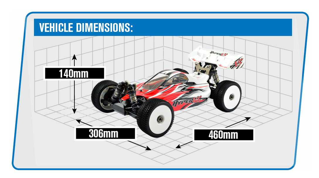 HOBAO HYPER VS 1/8 RTR BUGGY RED 150A ESC,18KG SERVO,2.4G