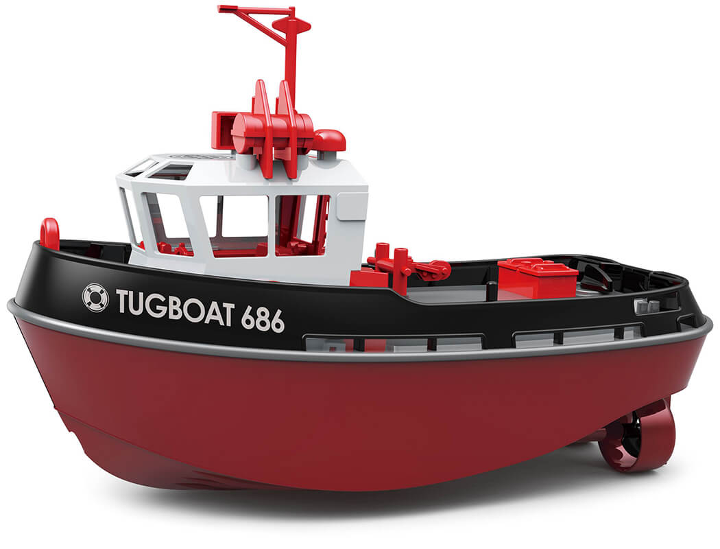 HENG LONG 1/72 RTR TUGBOAT 686 2.4GHZ 230MM LENGTH BLACK