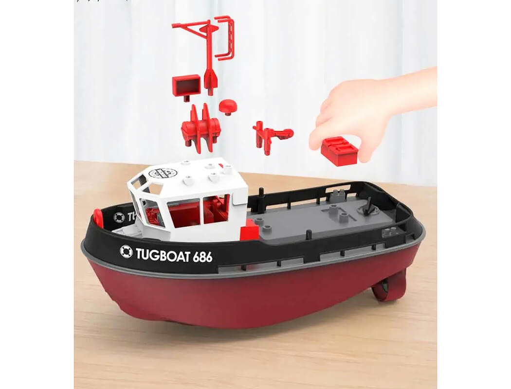 HENG LONG 1/72 RTR TUGBOAT 686 2.4GHZ 230MM LENGTH GREEN