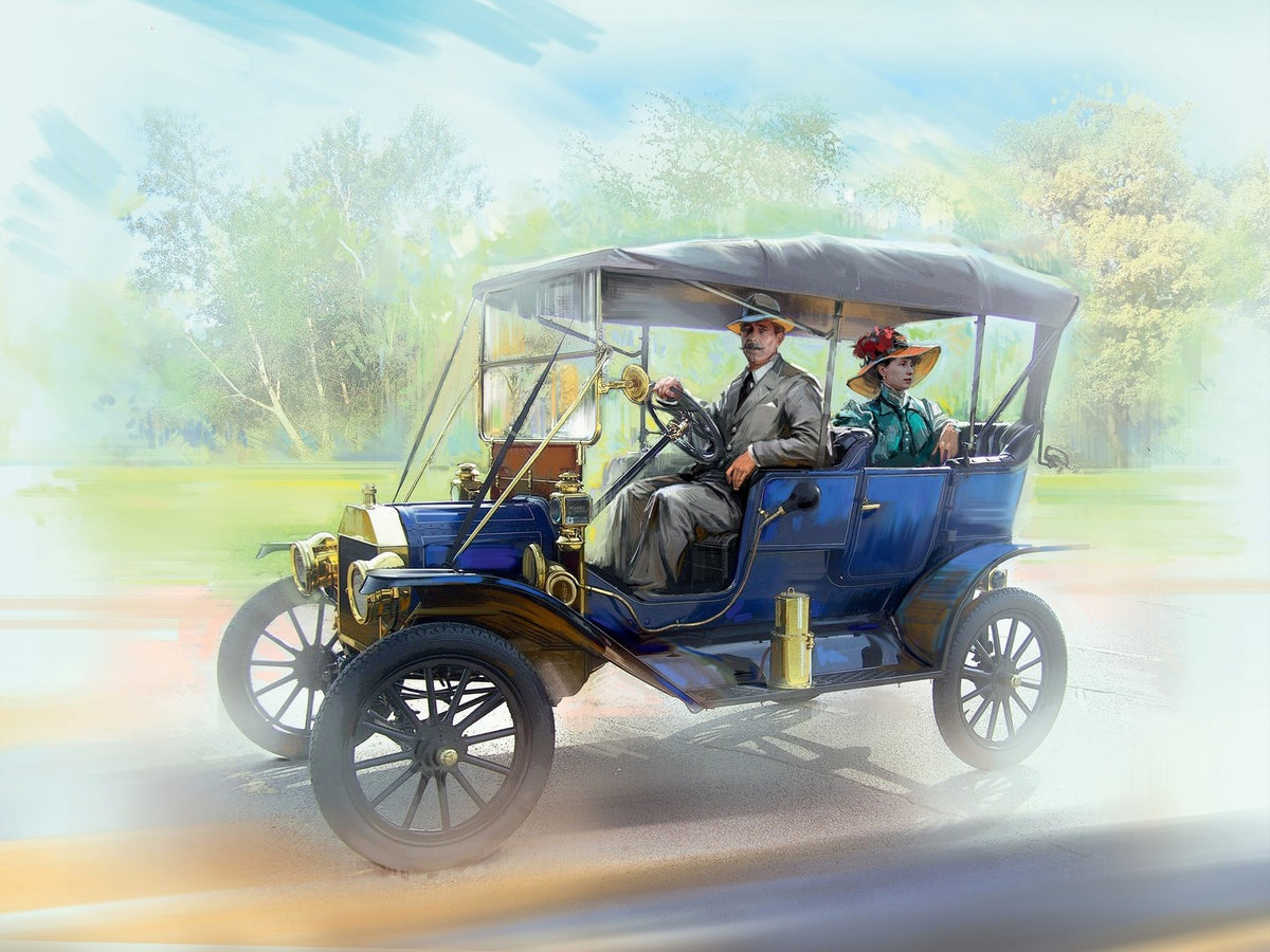 American Motorists (1910s) 1 Male 1 Female Figure