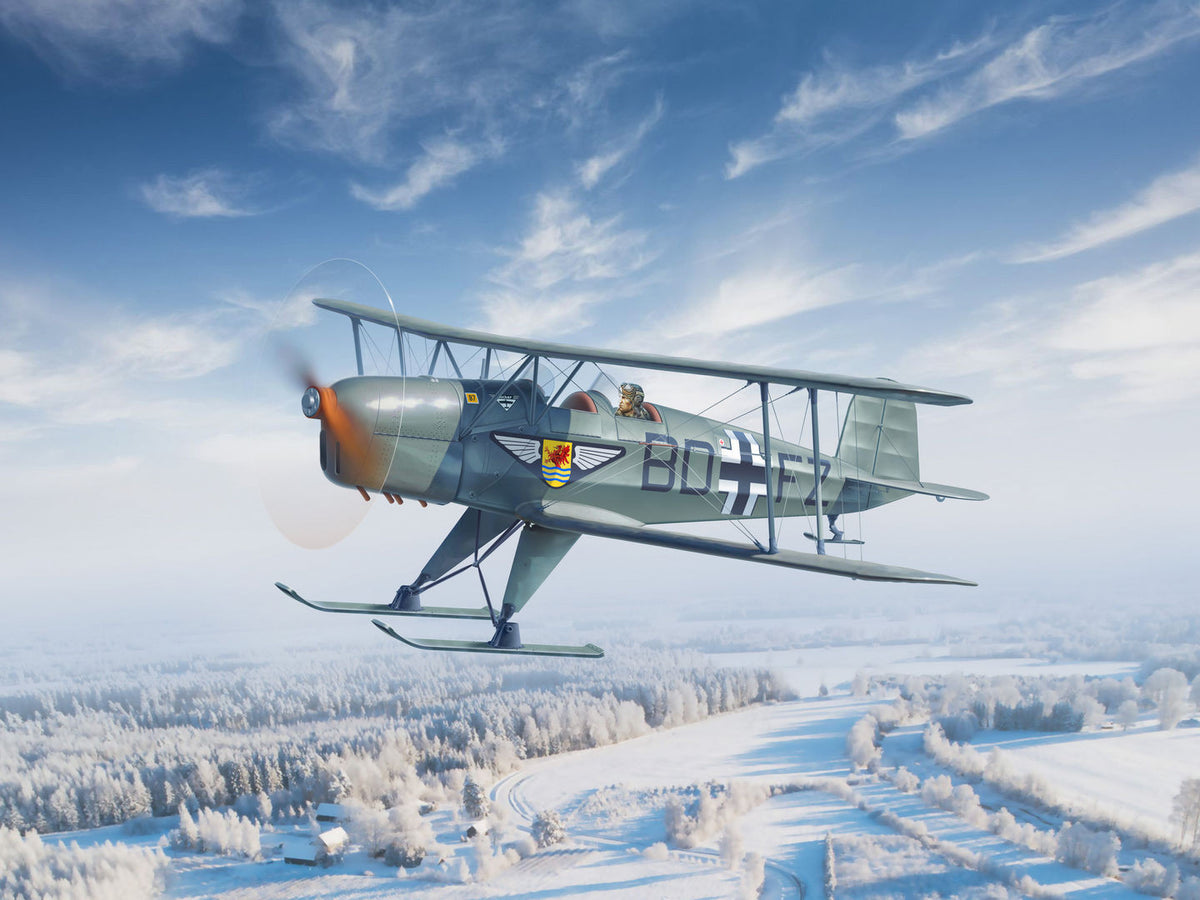Bücker Bü 131D (Winter Version) WWII German Training Aircraft