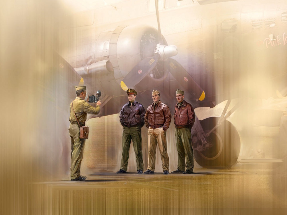 "Photo To Remember" USAAF Pilots (1944-1945) 4 Figures
