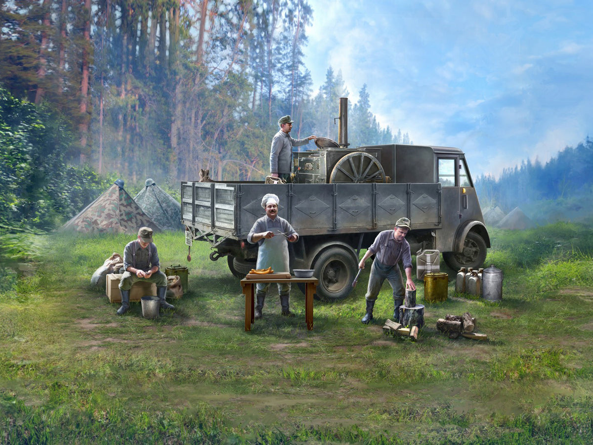 AHN 'Gulaschkanone' Truck with 4 Figures & Accessories