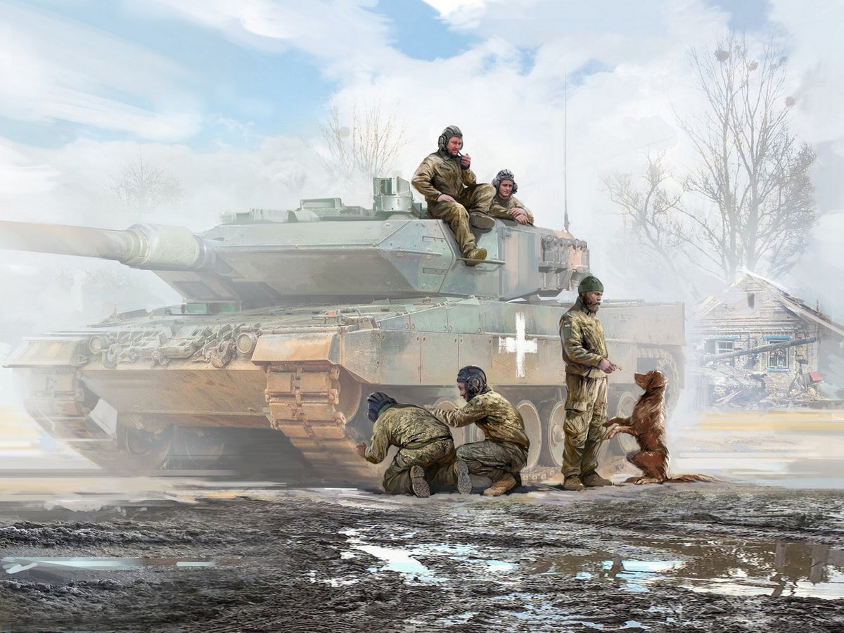 Leopard 2 Crew of the Armed Forces of Ukraine (5 Figures & Dog)