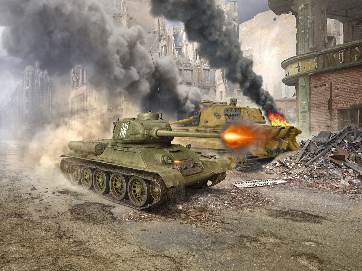 Battle of Berlin Set (April 1945) with T-34-85 & King Tiger Tanks