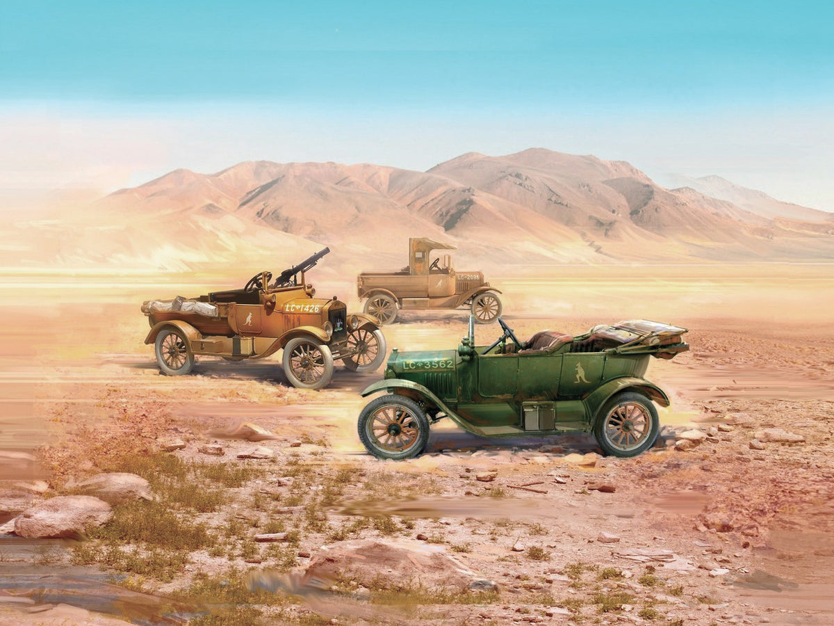 WWI ANZAC Desert Patrol Model T LCP & Utility & Touring Cars (Set of 3)