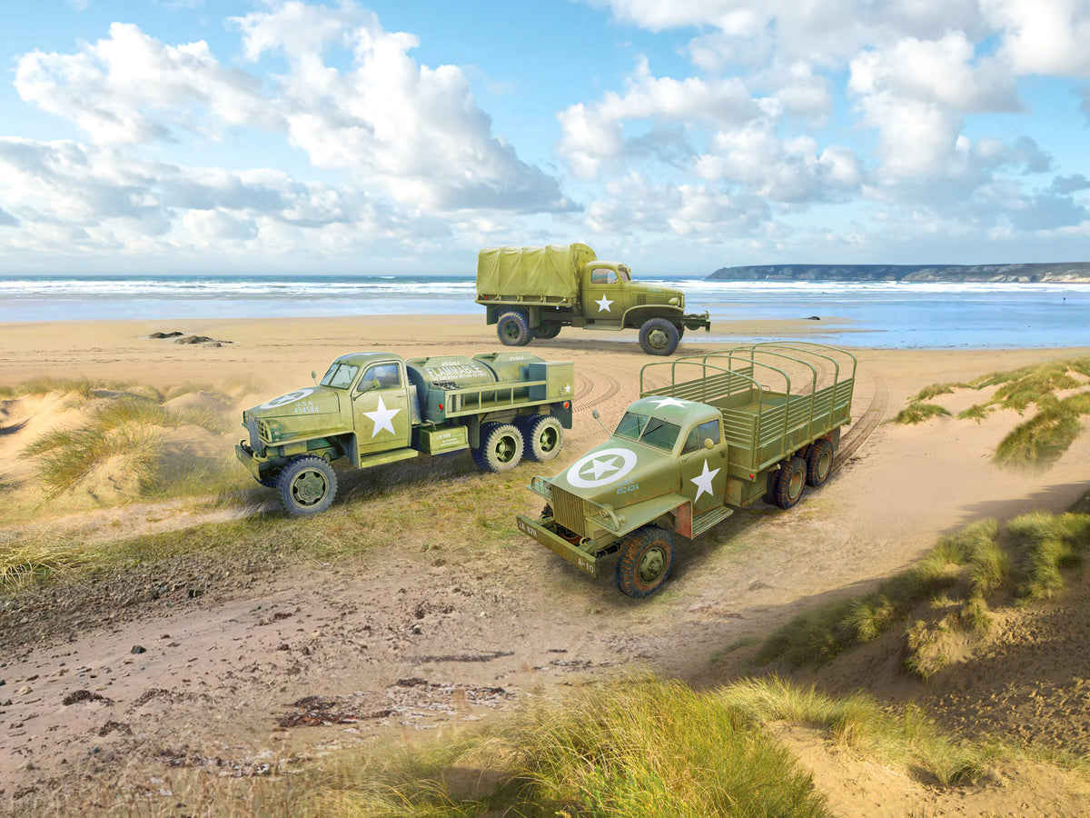 WWII U.S. Military Vehicles G7117 / Studebaker US6-U3 / Studebaker US6-U5 (Set of 3 Trucks)