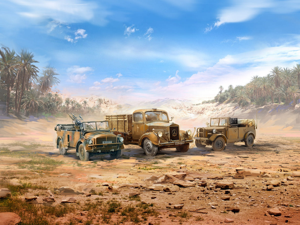 Vehicles of the DAK German WWII Afrika Korps (Set of 3)
