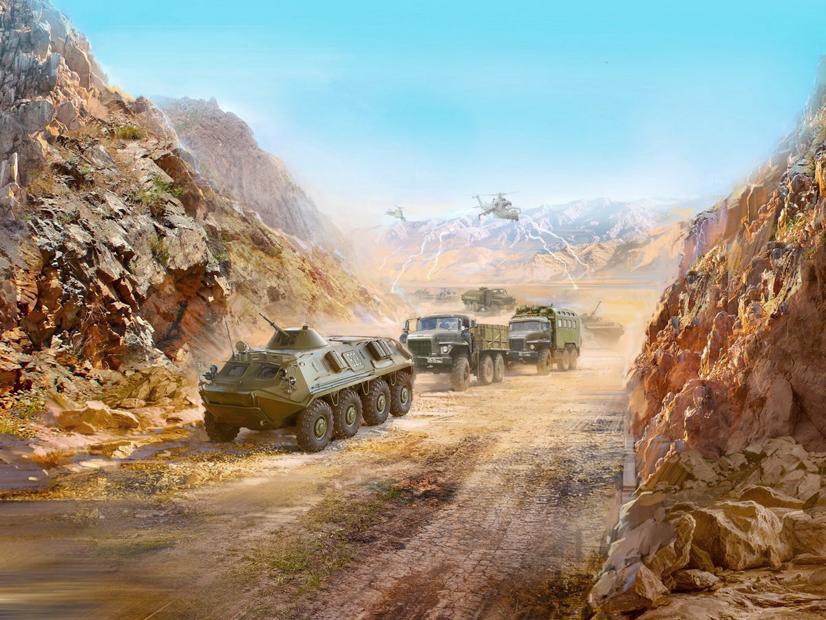 Afghan Motorcade (1979-1989) URAL-375D / URAL-375A / ATZ-5-375 / BTR-60PB (Set of 4)