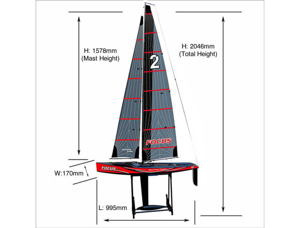 JOYSWAY FOCUS V3 ONE METRE SAILBOAT RTR RED