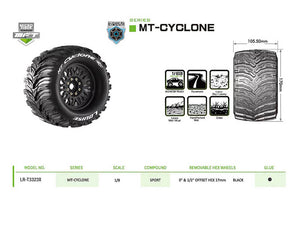 LOUISE RC MT-CYCLONE REMOVABLE HEX 17MM 1/8 0" & 1/2" OFFSET