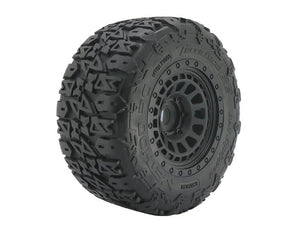 METHOD TERRAFORM BELTED 1/8 MT TYRES ON ARRAY 17MM RIMS