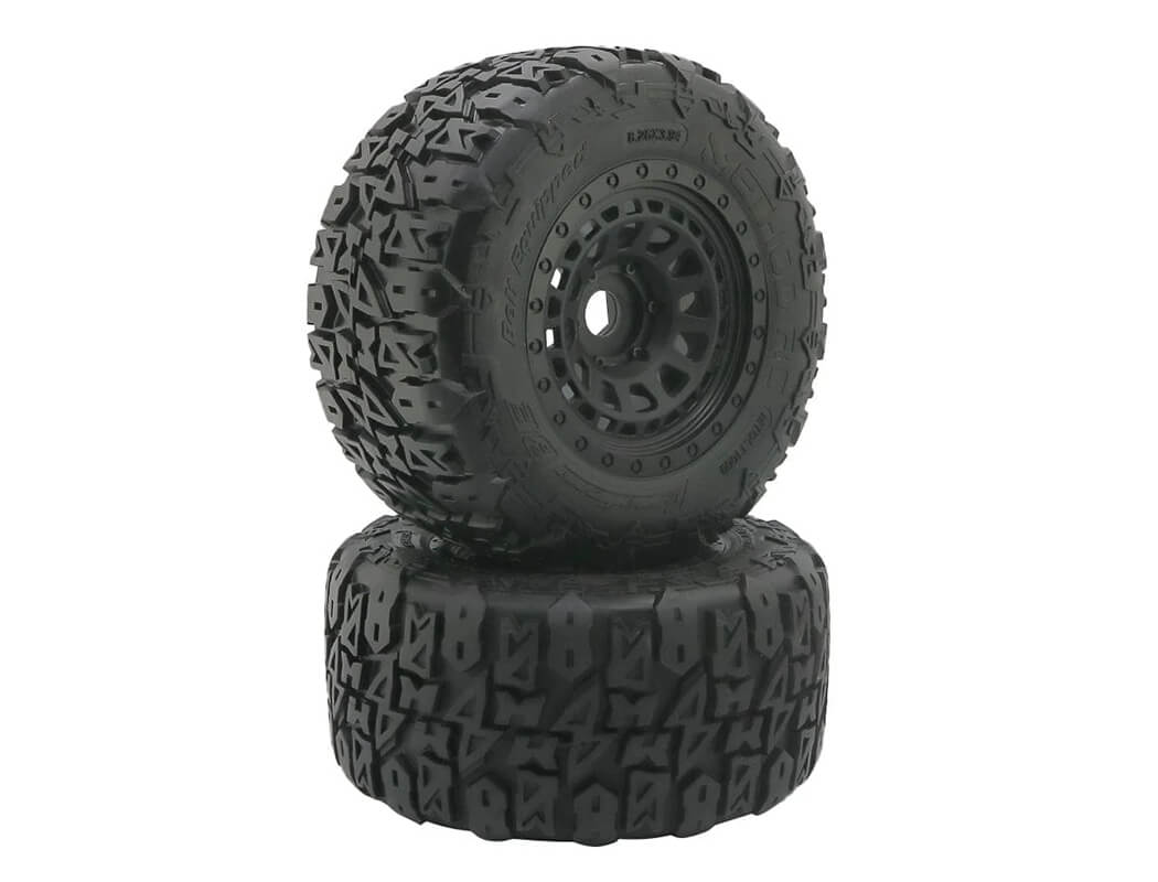 METHOD TERRAFORM BELTED 1/8 MT TYRES ON ARRAY 17MM RIMS