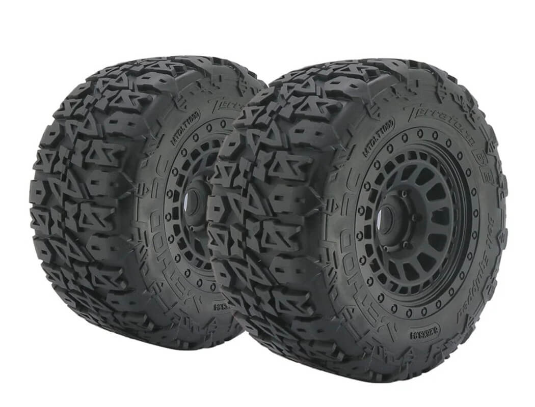METHOD TERRAFORM BELTED 1/8 MT TYRES ON ARRAY 17MM RIMS