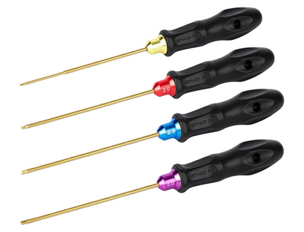 METHOD 4 PIECE METRIC BALL HEX DRIVER SET (1.5/2.0/2.5/3.0MM)