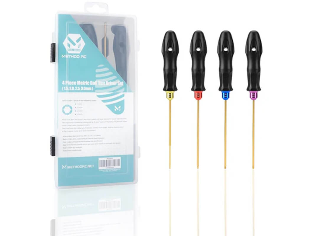 METHOD 4 PIECE METRIC BALL HEX DRIVER SET (1.5/2.0/2.5/3.0MM)