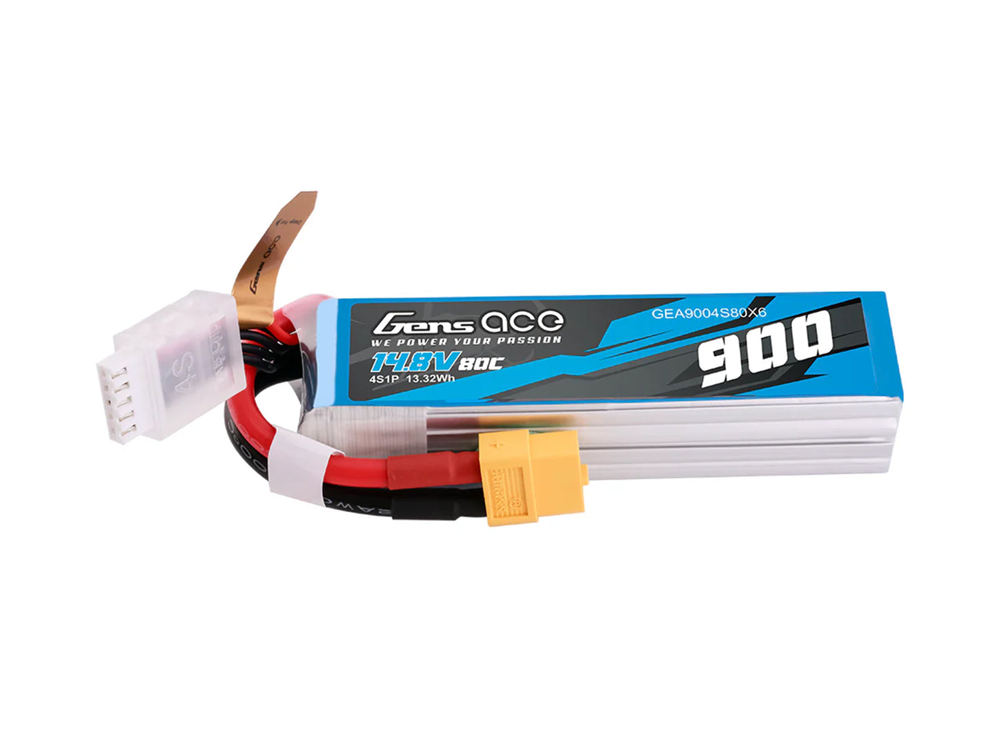 Li-Po 4S 14.8V 900mAh 80C with XT60 - RC Hobby Product