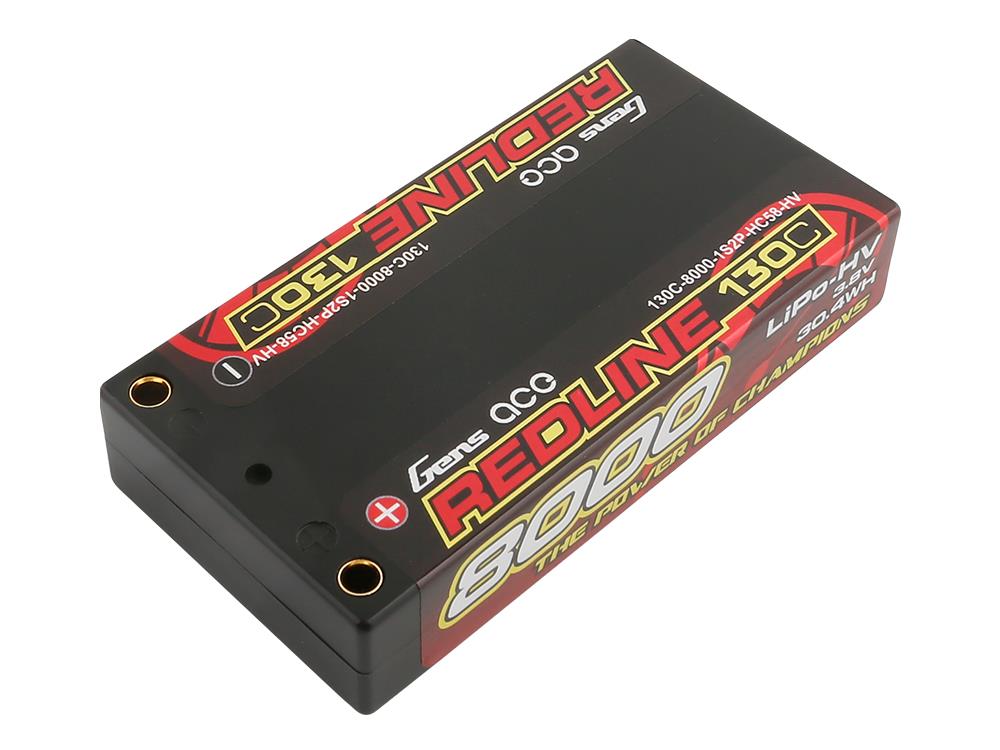 Li-Po HV Car Hard Case 1S2P 3.8V 8000mAh 130C RL Short 5mm