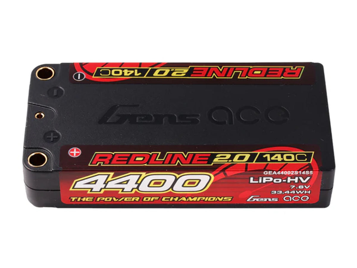 Li-Po HV Car Hard Case 2S1P 7.6V 4400mAh 140C RL2 Short 5mm