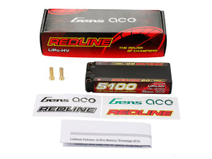Li-Po HV Car Hard Case 2S1P 7.6V 5100mAh 140C with 5mm