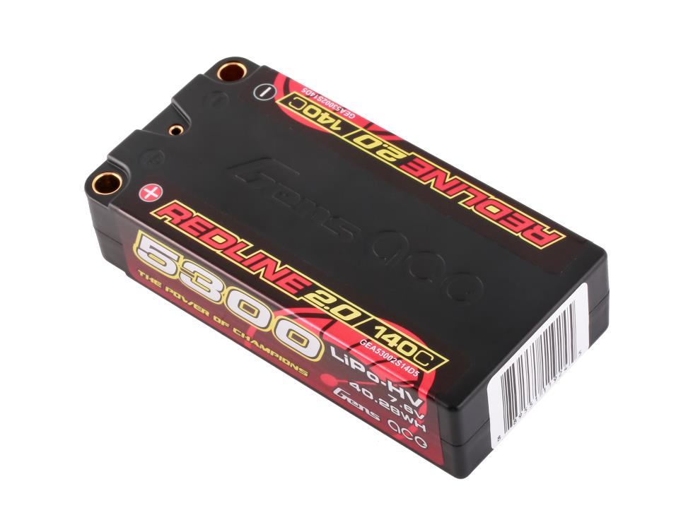 Li-Po HV Car Hard Case 2S2P 7.6V 5300mAh 140C RL2 Short 5mm - RC Hobby Product